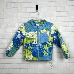 Obermeyer Junior Green Floral Weather X Quilted Jacket